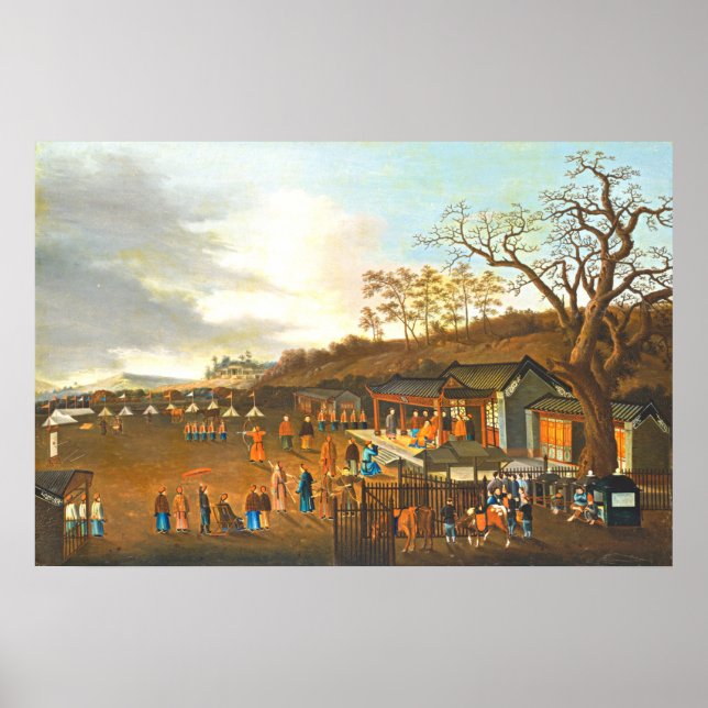 Chinesische Qing-Dynastie Procession Fine Art Post Poster (Vorne)