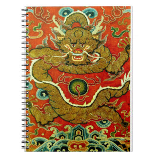 Chinesische Qing-Dynastie Stickerei des goldenen Notizblock