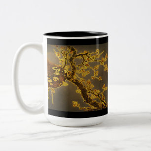 Chinesische RAM-, Mond-und Pflaumen-Blüten-Tasse Zweifarbige Tasse