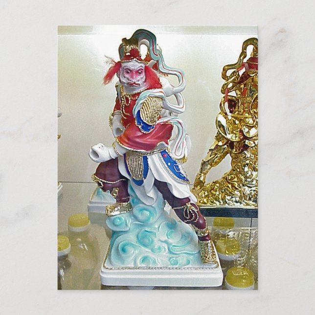 Chinesische religiöse Statue Postkarte (Vorderseite)