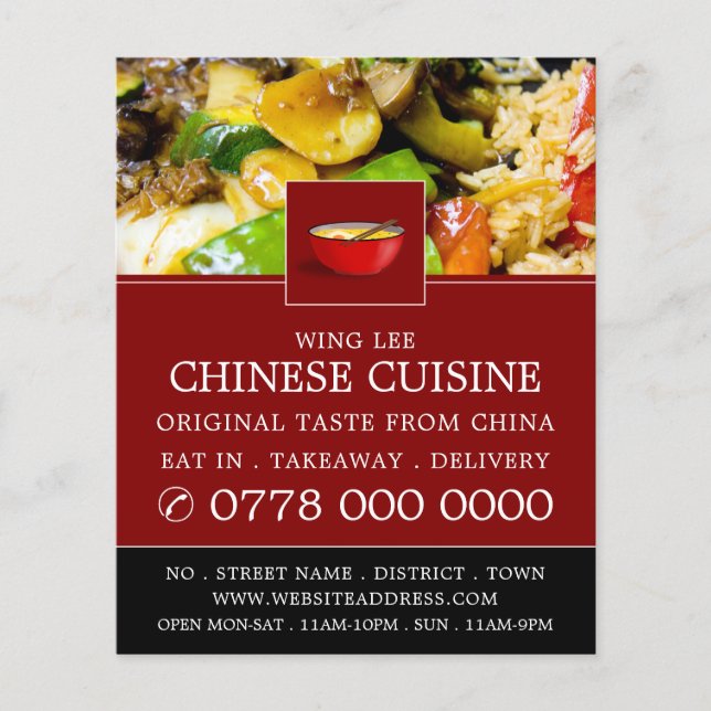 Chinesische Restaurantwerbung Flyer (Vorne)