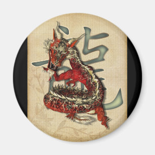 Chinesische rote Drache-Magneten Magnet