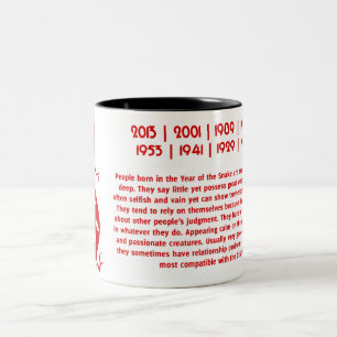 CHINESISCHE SCHLANGE DES TIERKREIS-PAPERCUT ZWEIFARBIGE TASSE