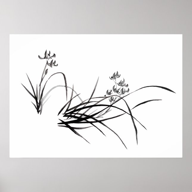 Chinesische Schwertlilie im Frühling Poster (Vorne)