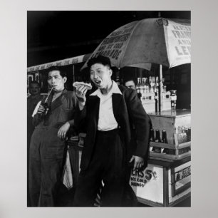 Chinesische Seeleute essen Junk Food, 1942 Poster