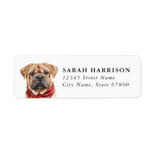 Chinesische Shar Pei-Adressetiketten
