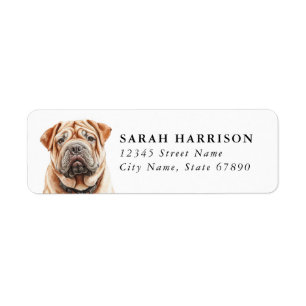 Chinesische Shar Pei-Adressetiketten