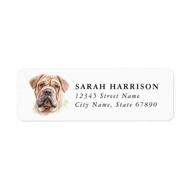 Chinesische Shar Pei-Adressetiketten (Vorne)