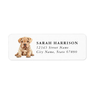 Chinesische Shar Pei-Adressetiketten