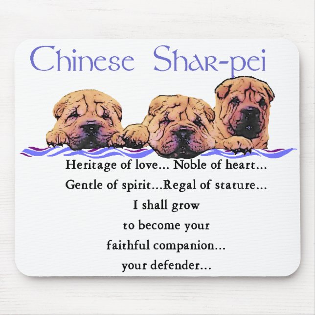 Chinesische Shar-pei-Geschenke Mousepad (Vorne)