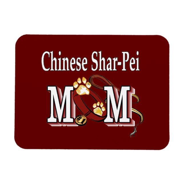 Chinesische Shar-Pei-Hunde-Mama Magnet (Horizontal)