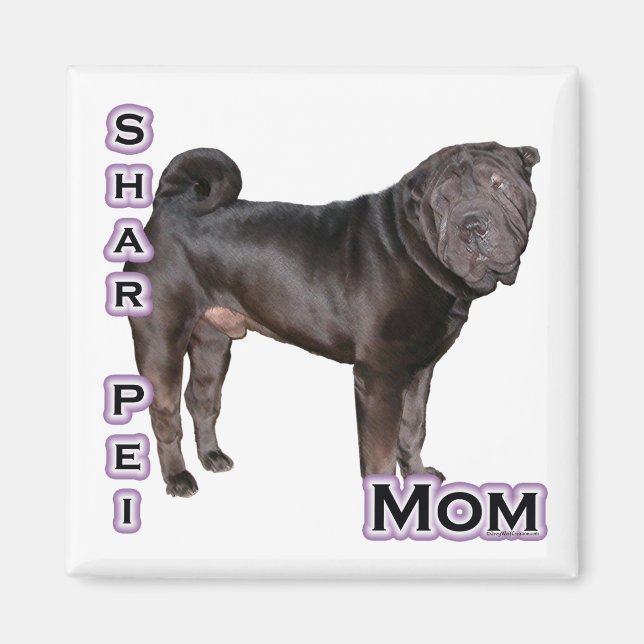 Chinesische Shar-Pei-Mama 4 - Magnet (Vorne)