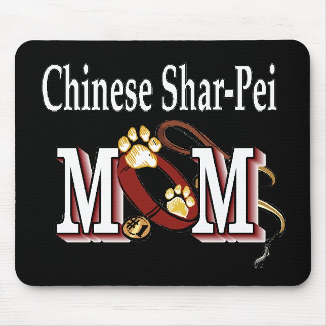 Chinesische Shar-pei-Mama Mousepad (Vorne)