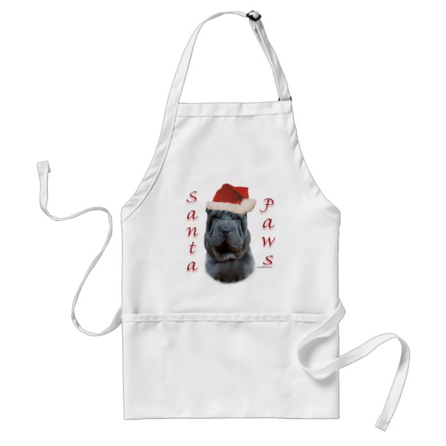 Chinesische Shar-Pei Santa Paws Schürze (Vorne)
