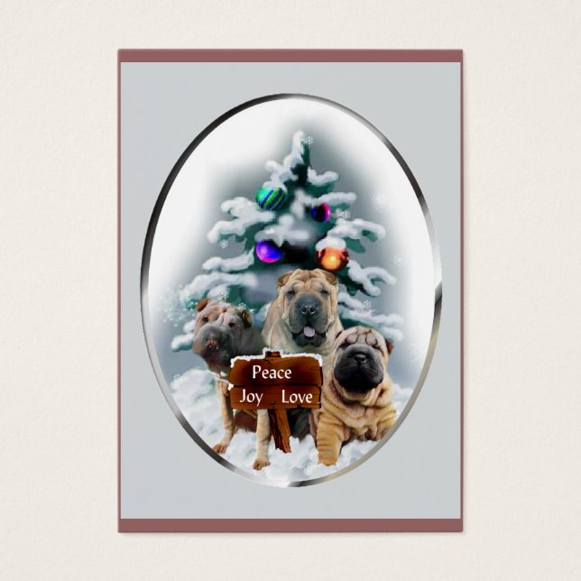 Chinesische Shar-Pei-Weihnachtsgeschenke (Vorderseite)