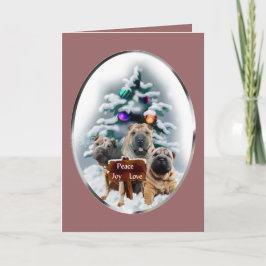 Chinesische Shar-Pei-Weihnachtsgeschenke Feiertagskarte