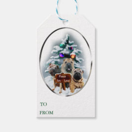 Chinesische Shar-Pei-Weihnachtsgeschenke Tags Geschenkanhänger