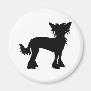 Chinesische Silhouette mit Haube Magnet