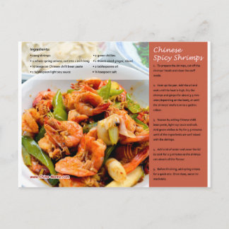 Chinesische Spicy Shrimps Rezept Postkarte