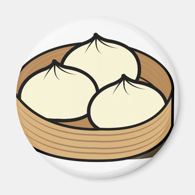 Chinesische Steamed Buns Magnet (Vorne)