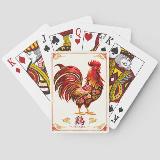 Chinesische Sternzeichen-Hahnekartenspiel Spielkarten