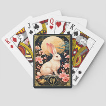 Chinesische Sternzeichen-Hase-Golden-Mond-Spielkar