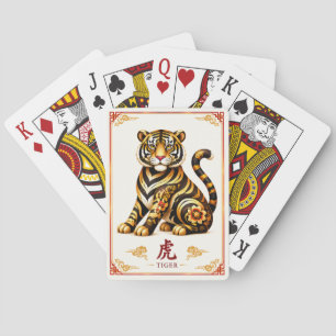 Chinesische Sternzeichen-Tiger-Spielkarten Spielkarten