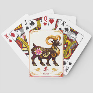Chinesische Sternzeichen-Ziege Spielkarten
