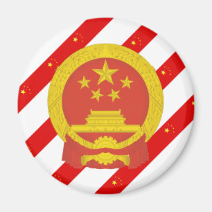 Chinesische Streifen-Flagge Magnet