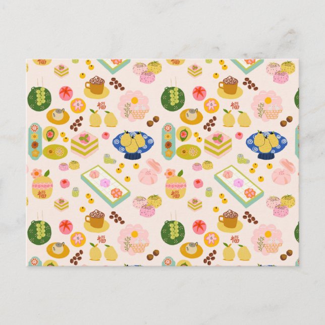 Chinesische Süßspeisen Postkarte (Vorderseite)