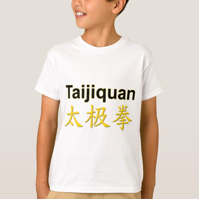 Chinesische Taijiquan Tai Chi Chuan Charaktere T-Shirt (Vorderseite)