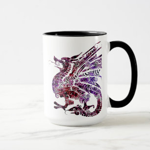Chinesische Tasse für Rot und Lila Drachenkunst