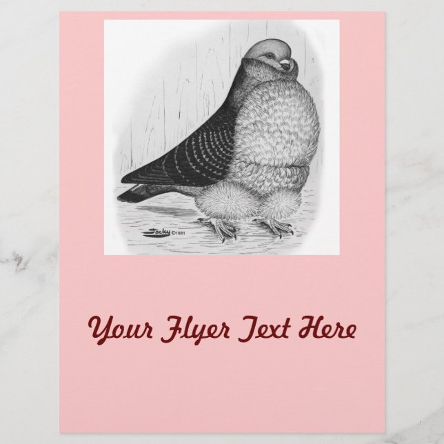 Chinesische Taubenfarbe Zeichnend Flyer (Vorne)