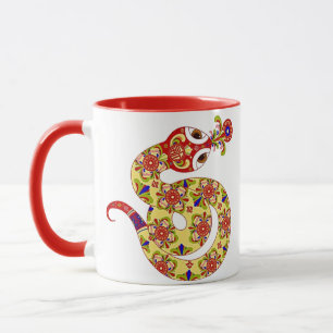 Chinesische Tierkreis-Schlangen-bunte Reihe Tasse