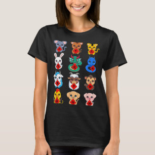 Chinesische Tierkreiszeichen Mondneujahr T-Shirt