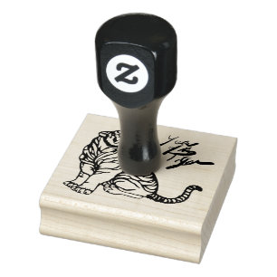 Chinesische Tiger Neujahr Zodiac Rub Briefmarke Gummistempel