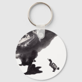 Chinesische Tuschekunst mit Entenmotiv Schlüsselanhänger