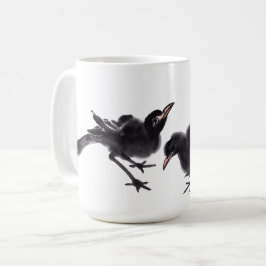 Chinesische Tuschekunst mit Vogelmotiv Kaffeetasse