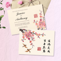 Chinesische Tuschmalerei Blumen Vögel Hochzeit Zit