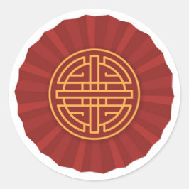 Chinesische Viel Glück-Wedding Party-Umschlag Aufk Runder Aufkleber