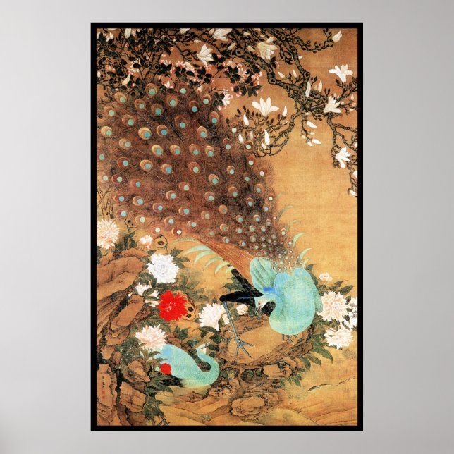 Chinesische Vögel Poster (Vorne)