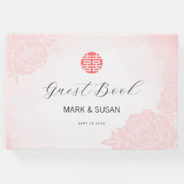 Chinesische Wasserfarbe Doppelglückliche Hochzeit Gästebuch