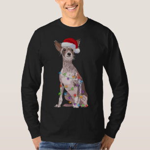 Chinesische Weihnachtsbeleuchtung Xmas Hund Lover T-Shirt