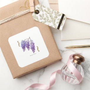 Chinesische Wisteria Quadratischer Aufkleber