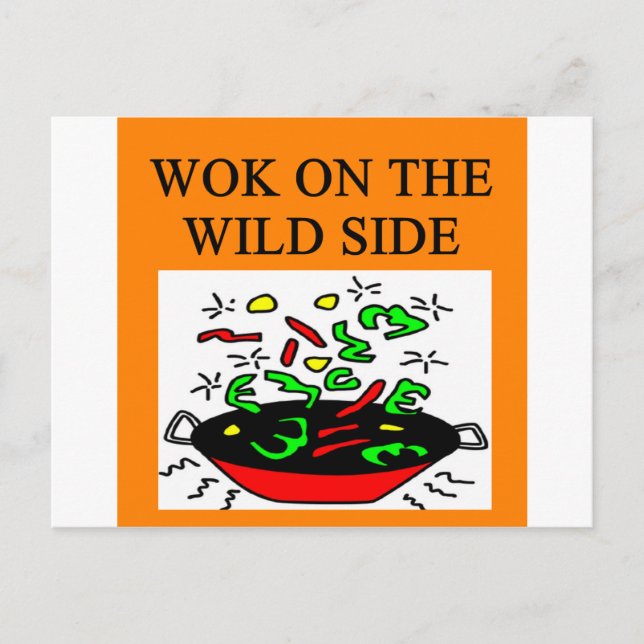 chinesische Wok Cooking Postkarte (Vorderseite)