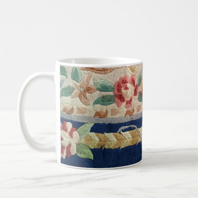 Chinesische Wolldecke-Entwurfs-Tasse, Marineblau Kaffeetasse (Links)