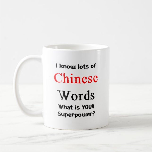 chinesische Wörter Kaffeetasse (Links)