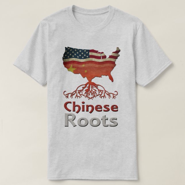 Chinesische Wurzeln T-Shirt (Design vorne)