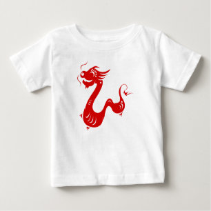 CHINESISCHE ZODIAC-DRAGON-PAPERCUT-ILLUSTRATION BABY T-SHIRT