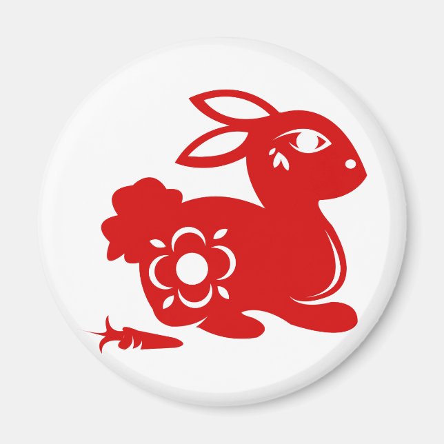 CHINESISCHE ZODIAC-RABBBIT-PAPIERVERBINDUNG MAGNET (Vorne)